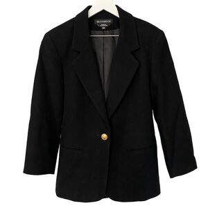 Vintage Braebrook 100% Wool Blazer Black Women’s Size 14P